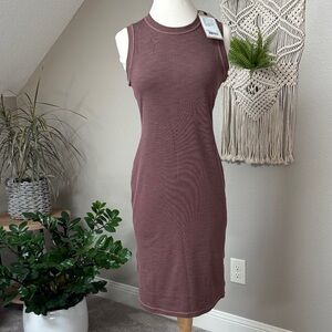 Prana NWT ribbed tank dress bodycon becksa dress small flannel heather color